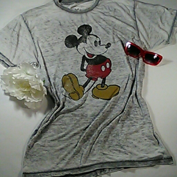 Disney Tops - Gray oversized medium, Disney Mickey Mouse t-shirt